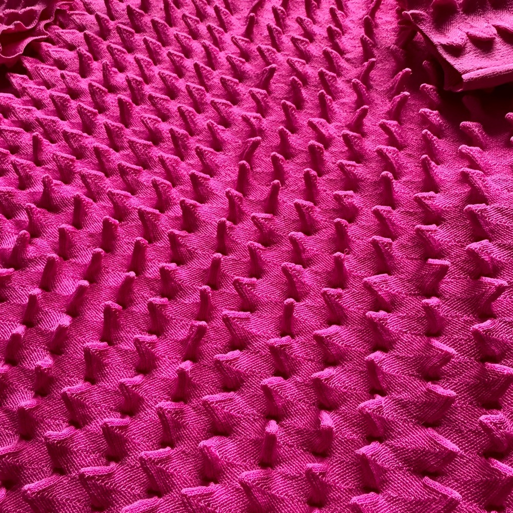 Pink Textured Mini Dress - Picture 10 of 11